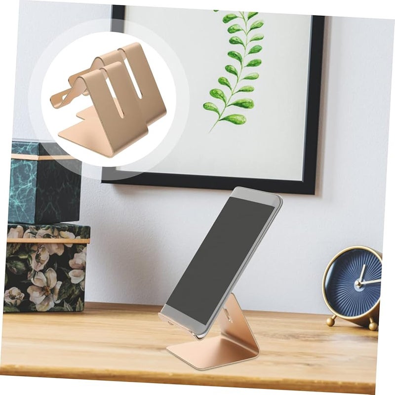 2Pcs Adjustable Aluminum Alloy Phone Stand Holder for Smartphones and Tablets Portable Desktop Bracket - Image 2